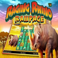 Raging Rhino Rampage Online Slot Logo