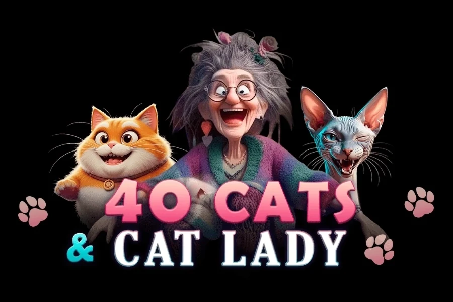 40 Cats & Lady