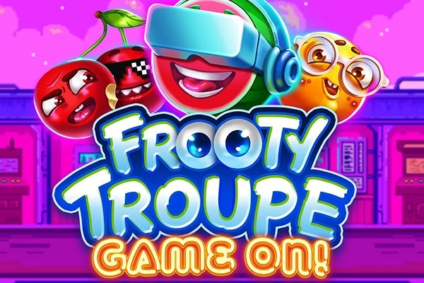 Frooty Troupe - Game On! Slot Logo