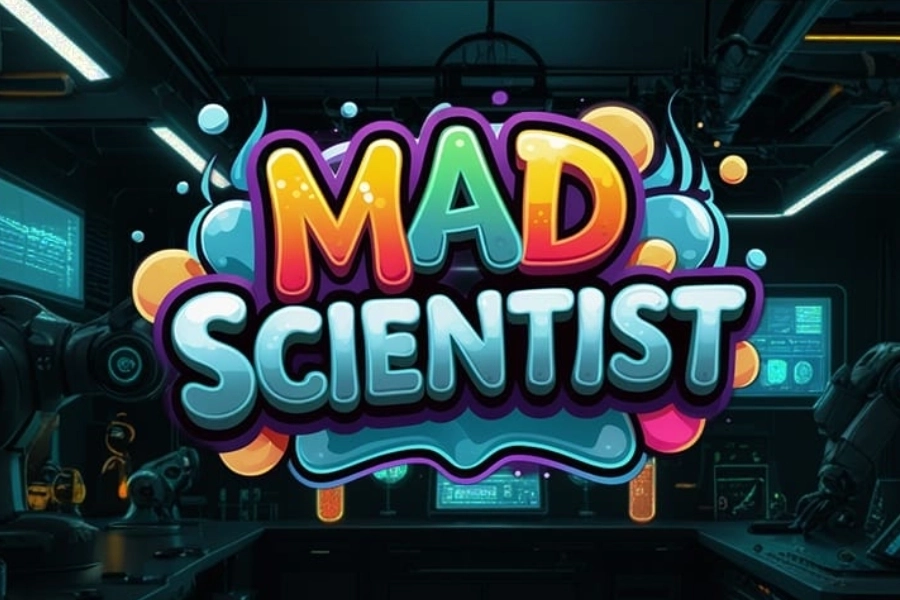 Mad Scientist Lab Slot Logo