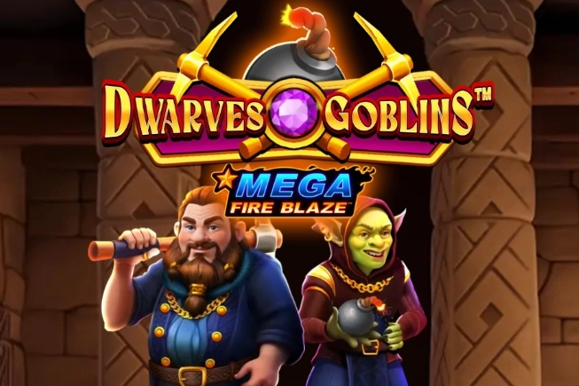 Mega Fire Blaze: Dwarves & Goblins Slot Logo