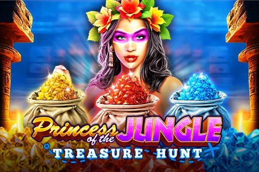 Princess of the Jungle - Treasure Hunt Slot Logo
