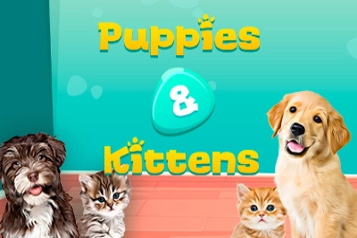 Puppies & Kittens Slot Logo